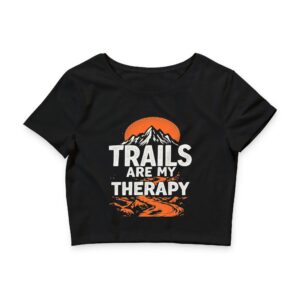 Women’s Poly-Cotton Crop Tee, Hiking T-Shirt, Hiker Gift, Outdoor Self Care Tee, Trail Lover Shirt