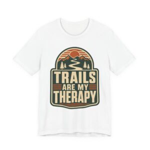 HIKING IS MY THERAPY Graphic T-Shirt, Trail Lover Gift, Outdoor Enthusiast Tee, Mountain Hiking Shirt